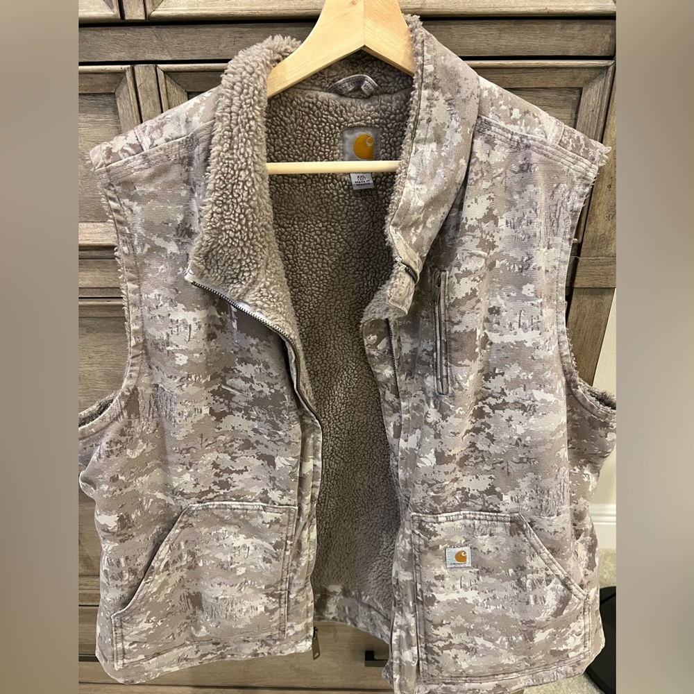 Carhartt Desert Camo Gray Sherpa Vest